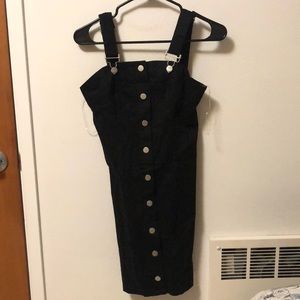 Black overall dress